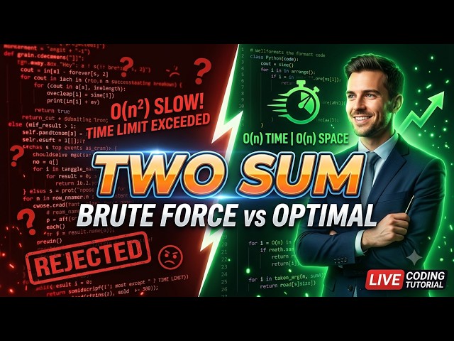 Two Sum | Brute Force vs HashMap 🔥 | LeetCode #1 Java Solution