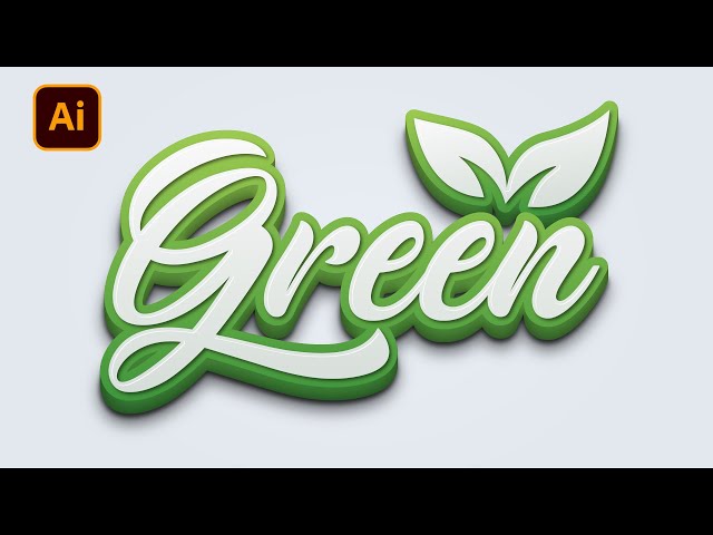 Design with Me - Create Modern Style Unique 3D Text Effect in Illustrator