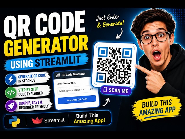 How to create  QR Code Generator App in Python Using Streamlit | Beginner Project