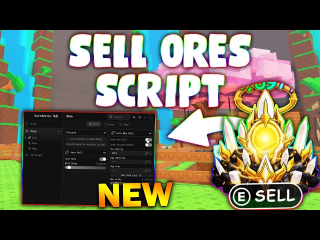 *NEW* Sell Ores Script (PASTEBIN 2026) ( AUTO ROLL, AUTO BUY, AUTO SELL, AUTO UPGRADE )