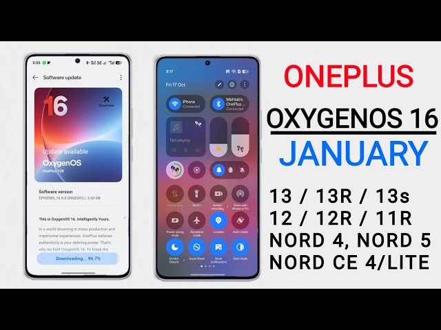 Oneplus OxygenOS 16 January Update - Tracker🔥 Oneplus New Update Android 16