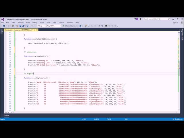 How to Make a Competitive Engaging MMORPG in HTML Javascript Canvas 2D