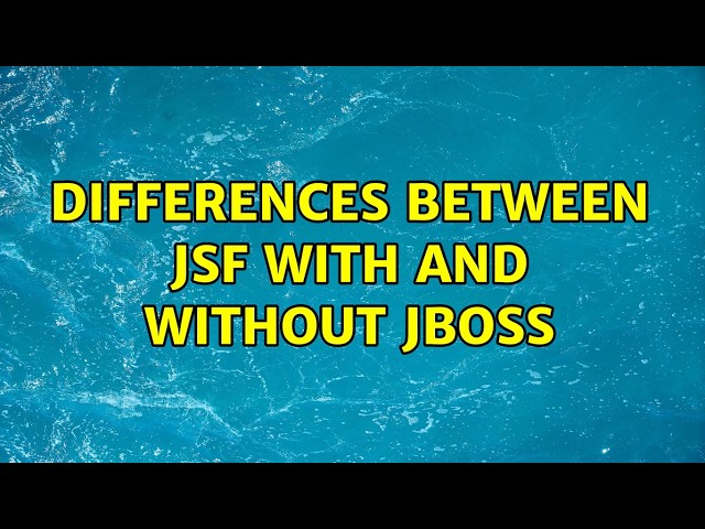 Differences between jsf with and without jboss