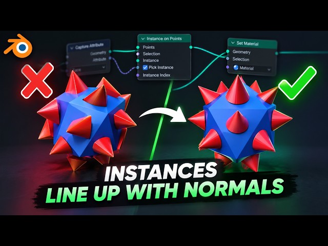 Align Your Instances to Normals | Blender GeoNodes Beginner Tutorial