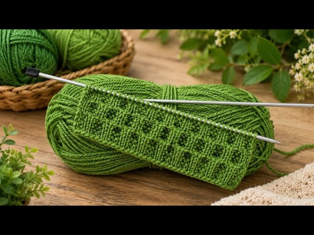 New Knitting Design Pattern | Easy & Beautiful Green Knitting Stitch | Sweater Design for Ladies ...