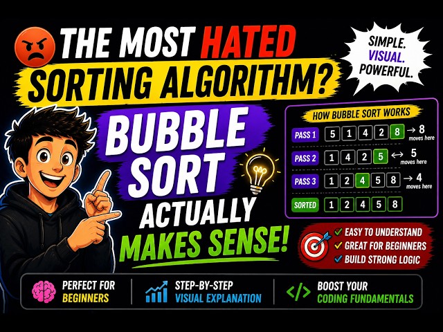 Bubble Sort Explained Step by Step | Sorting Algorithm for Beginners