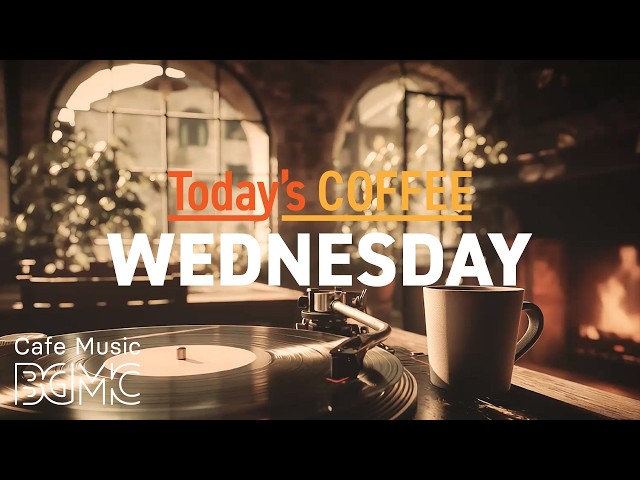Jazz Relaxing Music ☕ Warm Vinyl Hearth Cafe Jazz - Smooth Piano & Bossa Nova for Wednesday Work