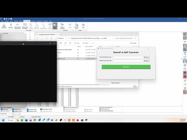 Strand7 and IDEA StatiCa Integration using Python