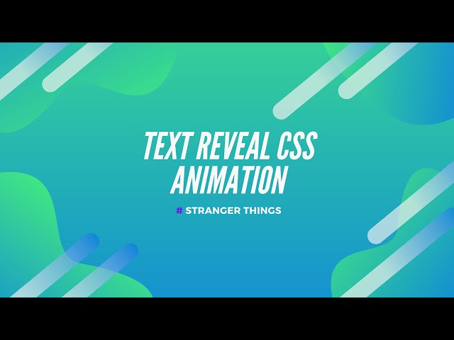 Text Reveal Card Animation #Stranger Things | Pure HTML & CSS