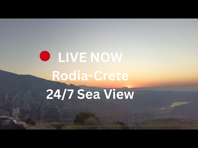 🔴 Live Camera Crete | Rodia, Heraklion, Greece | 24/7 Sea View