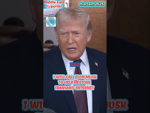 Trump Set To Call Elon Musk To Restore Iran's Internet