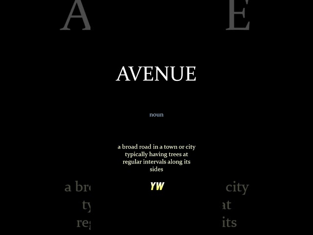 Avenue #How to pronounce and meaning of the word #learnenglish #vocab #vocabulary #english learn
