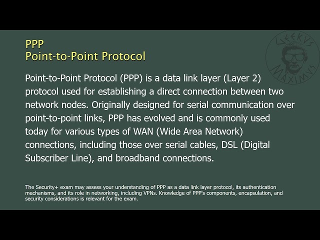 PPP - Point-to-Point Protocol