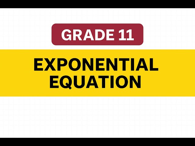 How to solve the exponential equation