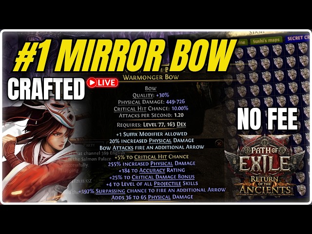 Mirror Crafting the #1 Ice Shot Bow in the League - Path of Exile 2