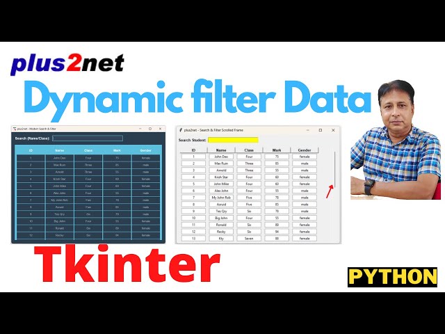 Modernize Tkinter: Create a Searchable Data Grid with ttkbootstrap ScrolledFrame