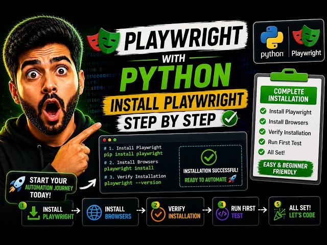Playwright with Python | Your First Playwright Setup in Telugu (తెలుగులో)