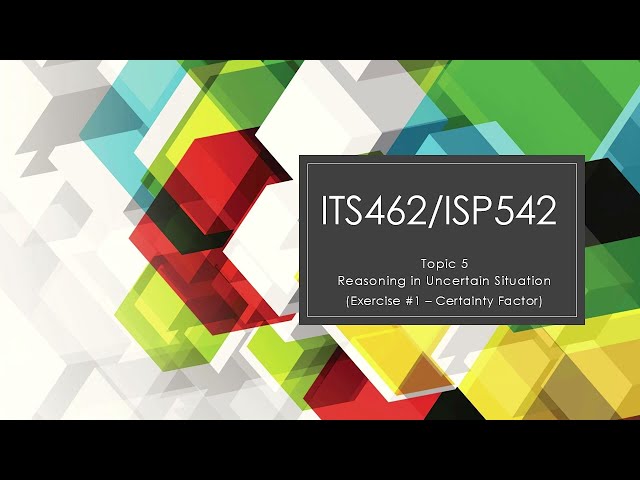 ISP542 - Reasoning in Uncertainty Exercise #2 (Certainty Factor)