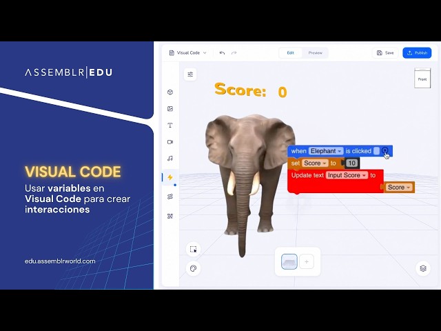 Assemblr EDU | Usar variables en Visual Code para crear interacciones
