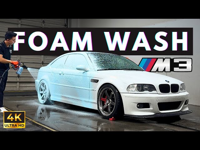 Cleanest BMW E46 M3 Relaxing Foam Wash in 4K - (Satisfying AMSR)