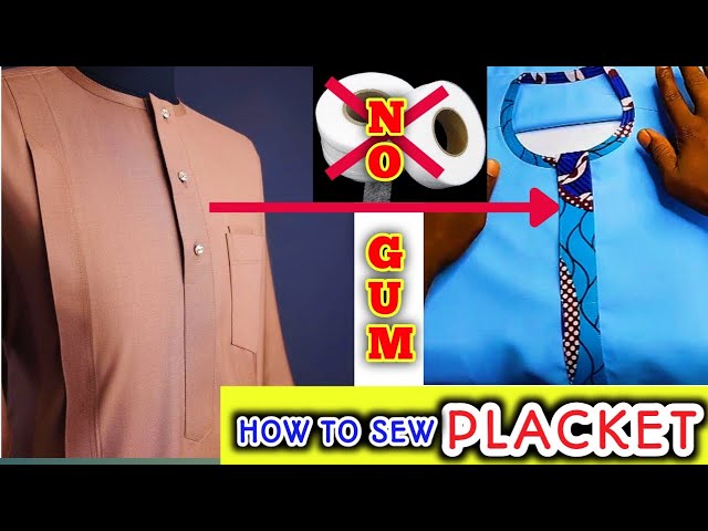 How to make SENATOR PLACKET in 2024(NO HEMMING GUM)#placketsewingtutorial #placketmaking