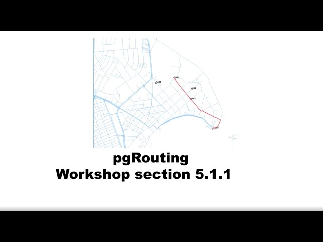 pgRouting: Video of Workshop section 5.1.1 : GCI