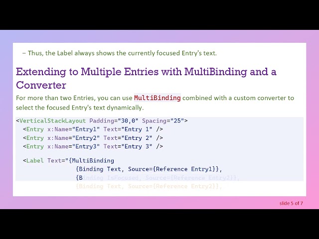 How to Dynamically Change a Label's Text Based on Selected Entry in .NET MAUI