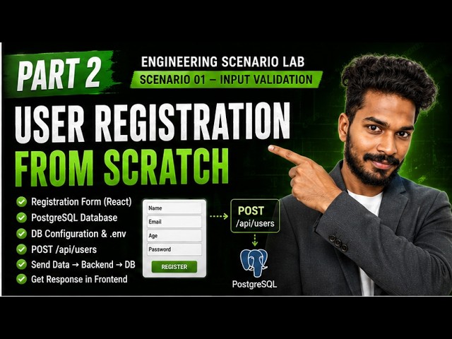 Build User Registration with React + Node.js + PostgreSQL | Engineering Scenario Lab #1 — Part 2