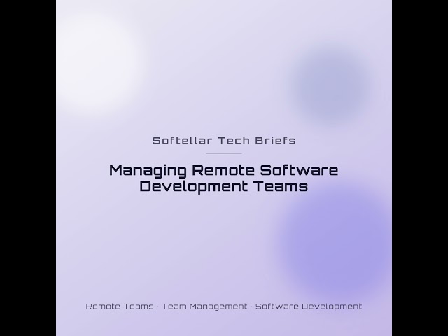 Managing Remote Software Dedicated Team in 2024