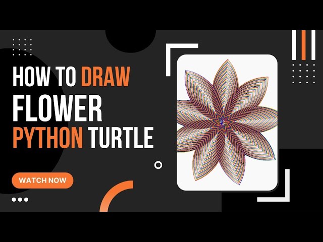 Python  turtle graphics flowers 🌹🌹