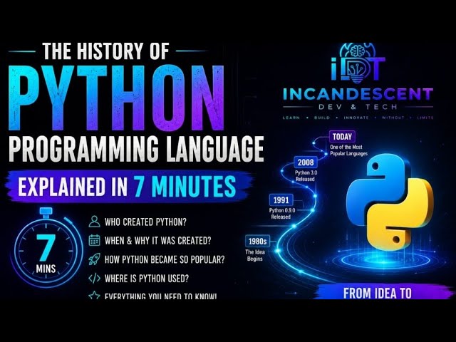 The History of Python Programming Language Explained in 7 Minutes | Beginner's Guide