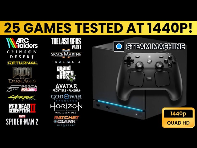 Steam Machine - Testing 25 Modern Demanding Games at 1440p!