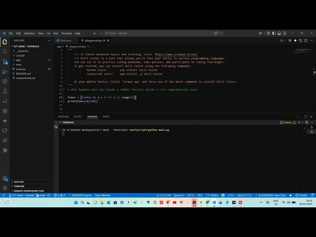Python basics - List comprehension and Lambda function
