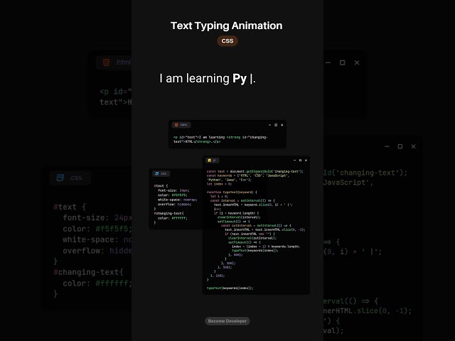 CSS Text Typing Animation