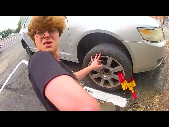 Entitled Student Arrested Trying to Steal a Parking Boot (Instant Karma)