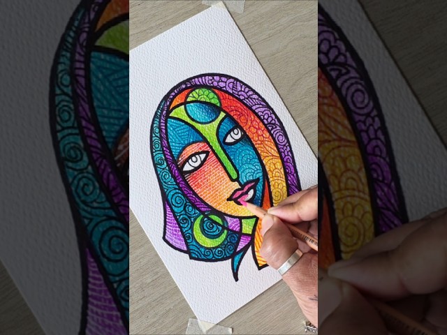 Simple Face Doodle Idea ✍️✨️ #art #shorts