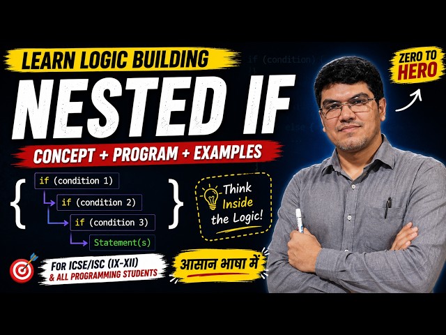 Nested If in Java | Easy Explanation with Examples | Hindi #javahinditutorial  #icsejava