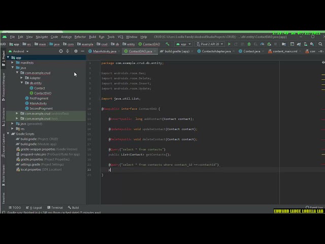 【ANDROID STUDIO】Room DAO Data Access Object SQLite to Room database