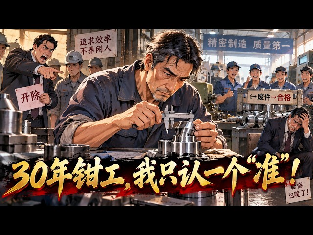 老板嫌我干活太慢，把我这个30年老钳工开除了！我换厂后连救三批废件，他现在后悔也晚了！#短劇 #逆襲 #drama #小吃创业 #男頻堂！