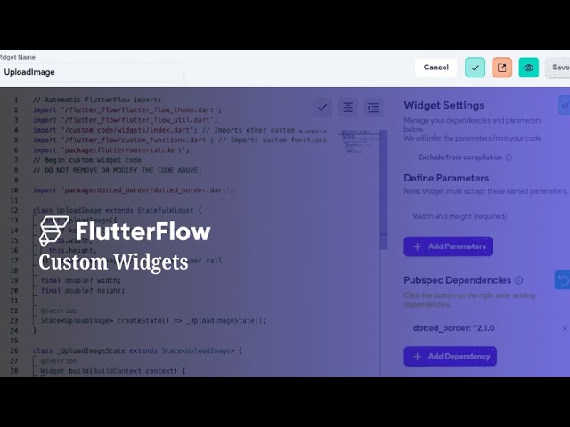 How to Create Custom Widgets in FlutterFlow | zubkas