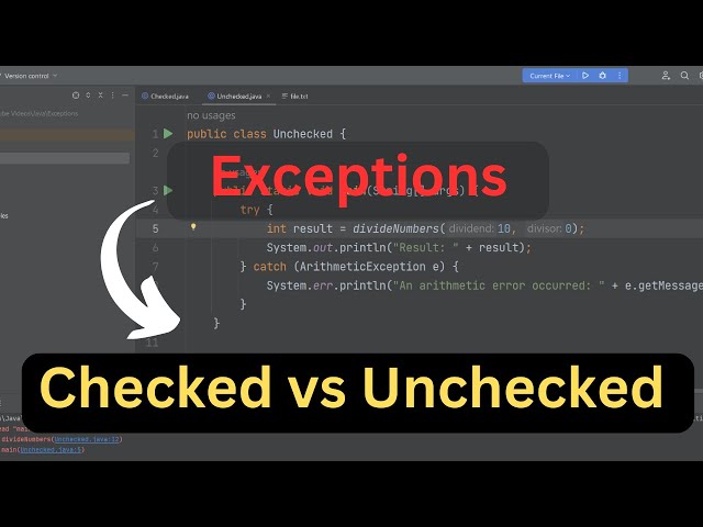 Checked and Unchecked Exceptions in Java
