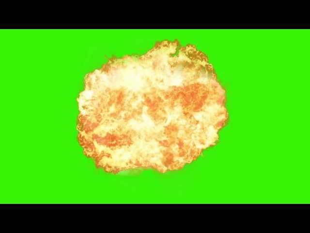 Explosion croma key green screen