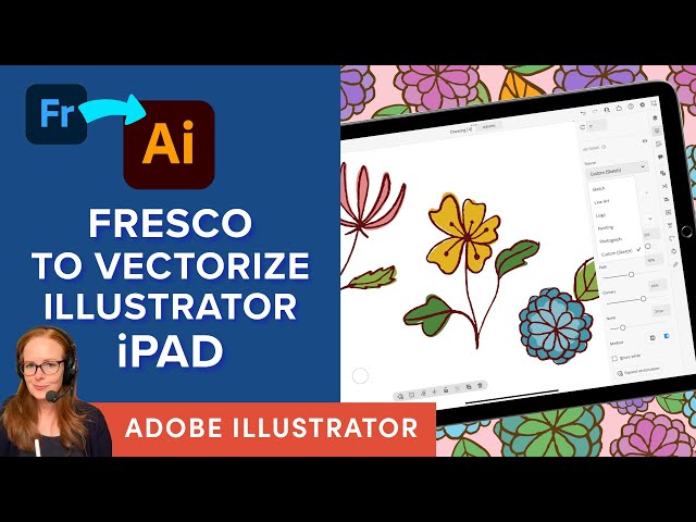 Vectorize in Illustrator on the iPad from an Adobe Fresco Pixel Drawing
