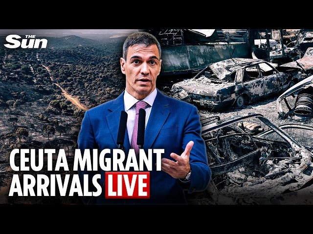 LIVE: View of Tarajal border crossing in Spain's Ceuta amid unfolding humanitarian crisis