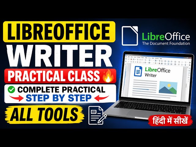 LibreOffice Writer Practical Class 🔥 | Complete Practical Step by Step all tools #libreoffice