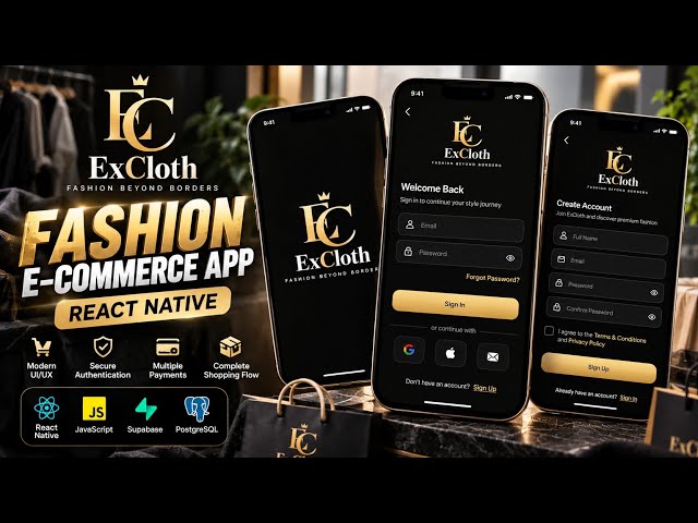 ExCloth – Modern Fashion E-Commerce App | React Native Project