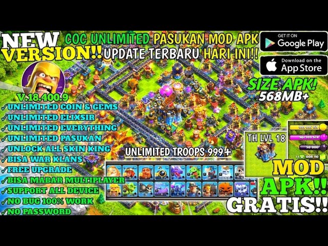 clash of clans mod apk Unlimited Gems and Elixar #clashofclans 
