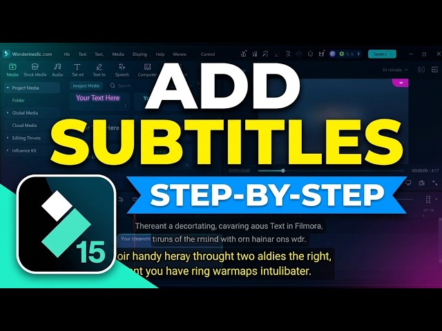 How to Add Subtitles in Filmora 15 (Step-by-Step)