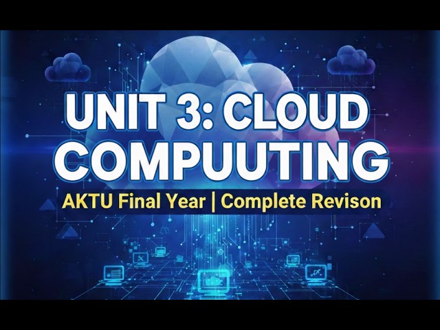 Cloud Computing Unit 3 in One Shot Video ⚡ | Full Syllabus Explained | Exam Ready