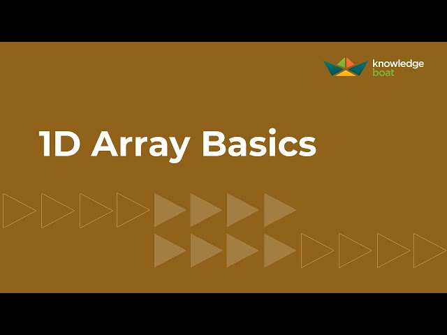 Single Dimensional Array: Declaration Initialization Access Elements | Java & BlueJ | ICSE Comp Apps